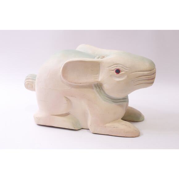 Large, Carved, Rabbit, Wooden, Figure, 13x8", Sculpture, Animal ~ 251013-WH 1376 - Picture 1 of 5